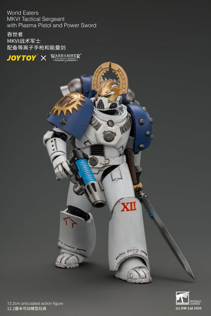 World Eaters MKVI Tactical Sergeant with Plasma Pistol and Power Sword - Warhammer "The Horus Heresy" 1/18 Action Figure By JOYTOY