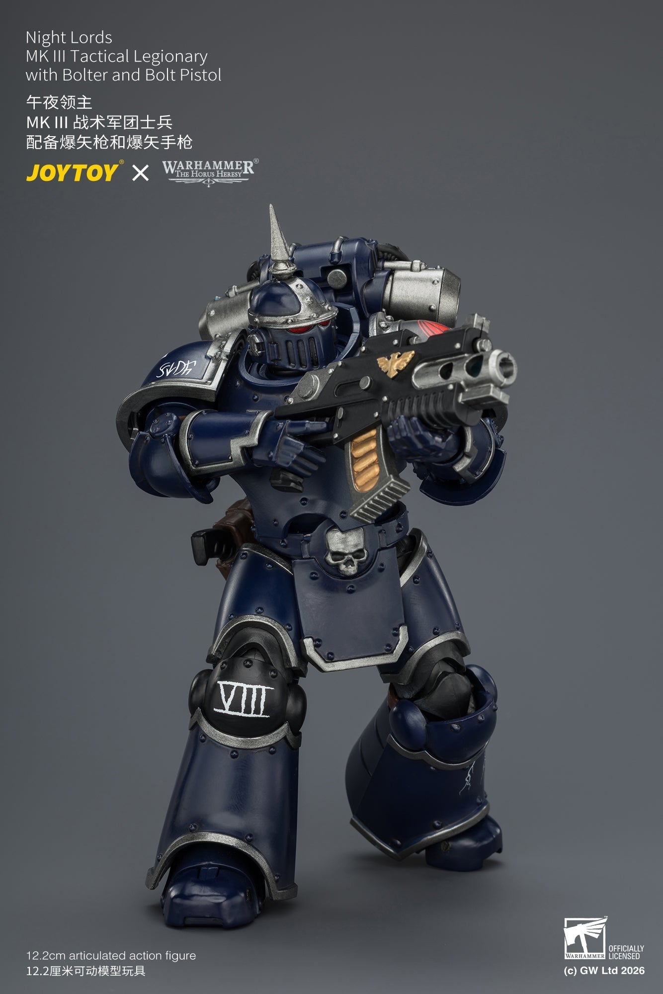 Night Lords MKVI Tactical Legionary & MK III Tactical Legionary - "The Horus Heresy" Primarch-Warhammer 40k 1/18 Action Figure By JOYTOY