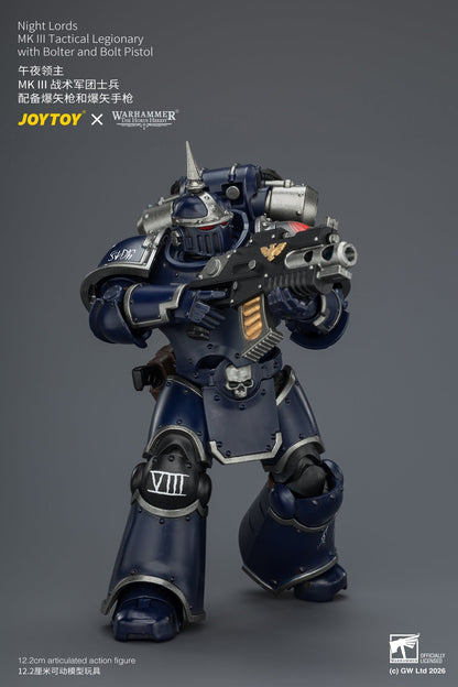 Night Lords MKVI Tactical Legionary & MK III Tactical Legionary - "The Horus Heresy" Primarch-Warhammer 40k 1/18 Action Figure By JOYTOY