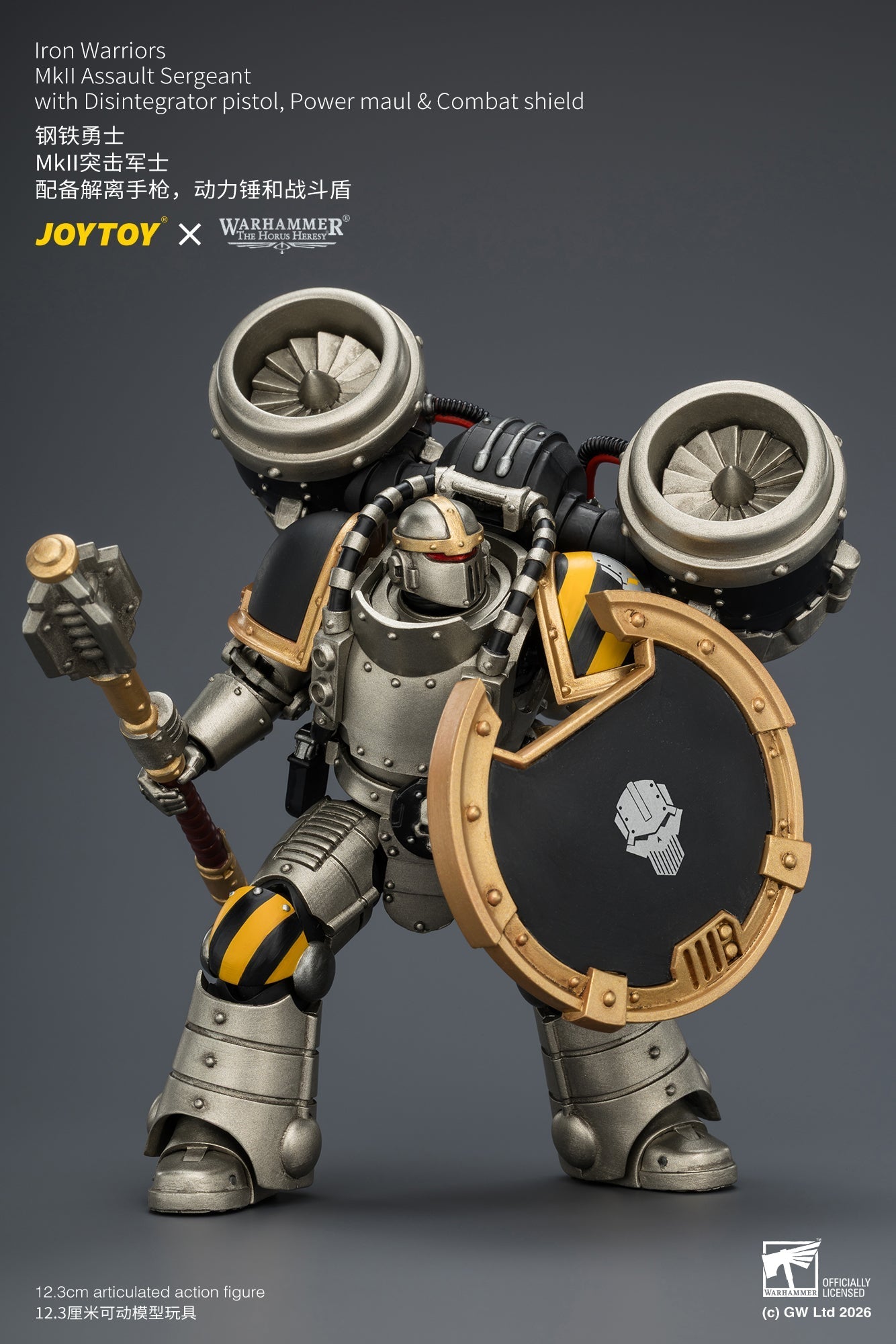 Iron Warriors MkII Assault Sergeant & Legionary - Primarch-Warhammer 40k 1/18 Action Figure By JOYTOY
