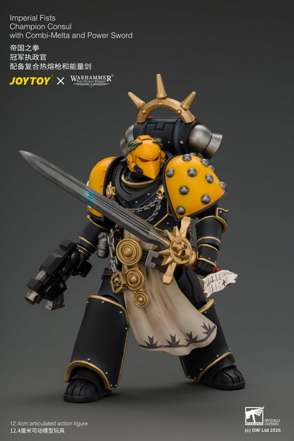 Imperial Fists Champion Consul with Combi-Melta and Power Sword - Warhammer "The Horus Heresy" 1/18 Action Figure By JOYTOY