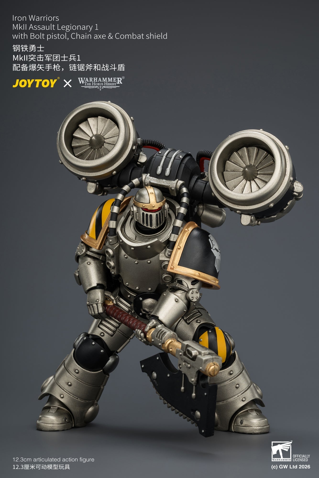 Iron Warriors MkII Assault Sergeant & Legionary - Primarch-Warhammer 40k 1/18 Action Figure By JOYTOY