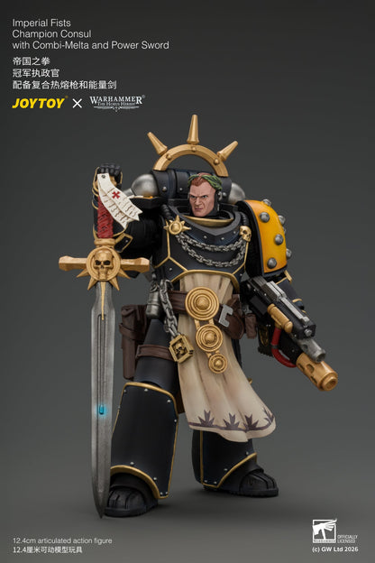 Imperial Fists Champion Consul with Combi-Melta and Power Sword - Warhammer "The Horus Heresy" 1/18 Action Figure By JOYTOY