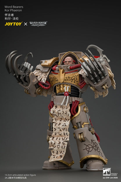 Word Bearers Kor Phaeron with Patriarch's Claws - "The Horus Heresy" Warhammer 1/18 Action Figure By JOYTOY