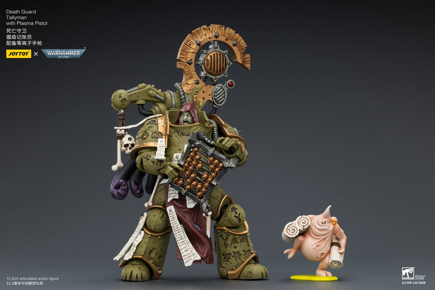 Death Guard Biologus Putrifier & Death Guard Tallyman - "Warhammer 40,000” 1/18 Action Figure By JOYTOY