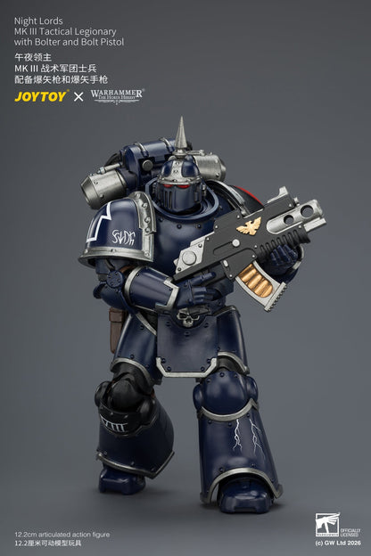Night Lords MKVI Tactical Legionary & MK III Tactical Legionary - "The Horus Heresy" Primarch-Warhammer 40k 1/18 Action Figure By JOYTOY