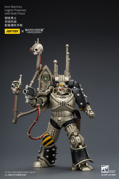 Iron Warriors Legion Praevian with Bolt Pistol & Warsmithwith  Graviton Crusher Hammer- "The Horus Heresy” 1/18 Action Figure By JOYTOY