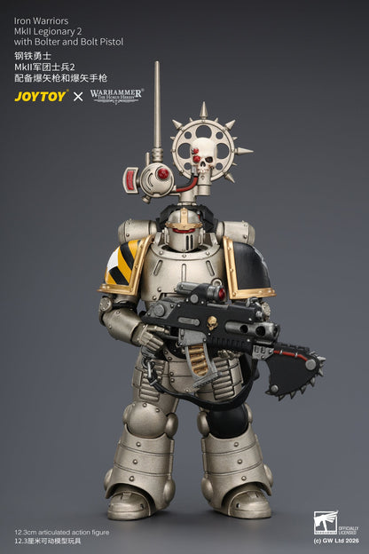 Iron Warriors Mkll Tactical Sergeant & Legionary - Primarch-Warhammer 40k 1/18 Action Figure By JOYTOY