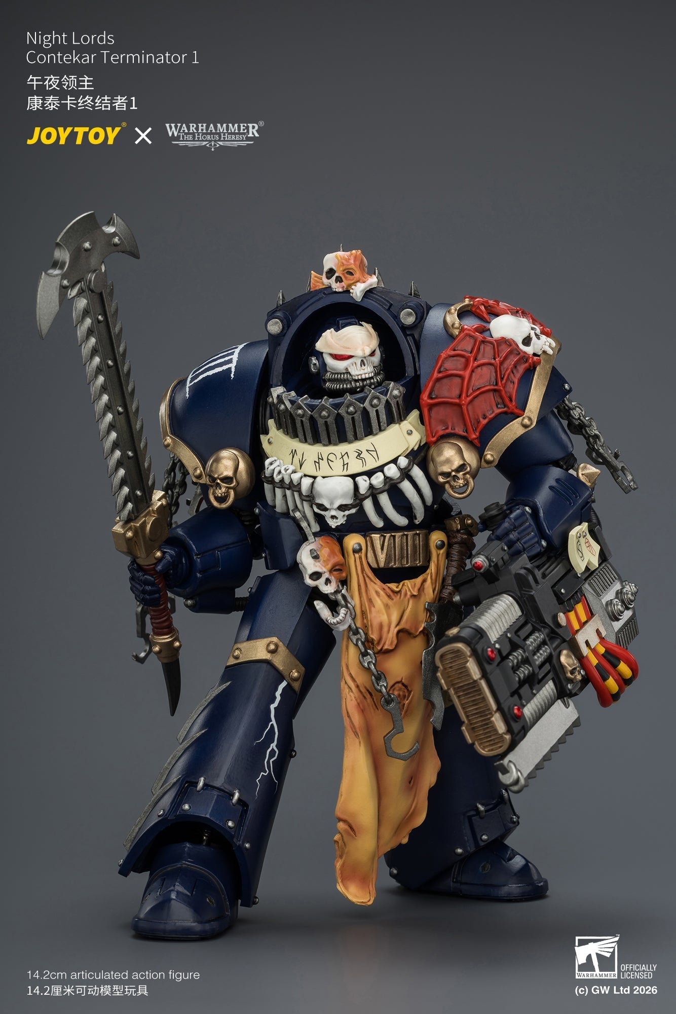 Night Lords Contekar Terminator Dissident & Contekar Terminator - "The Horus Heresy" Primarch-Warhammer 40k 1/18 Action Figure By JOYTOY