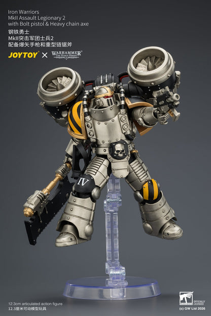 Iron Warriors MkII Assault Sergeant & Legionary - Primarch-Warhammer 40k 1/18 Action Figure By JOYTOY