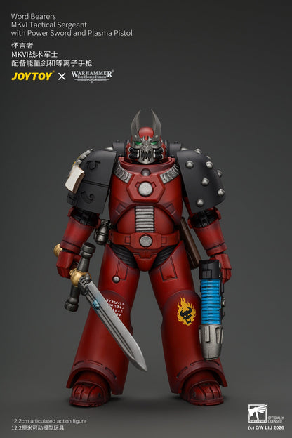 Word Bearers Erebus, the Dark Apostle & MkVI Tactical Sergeant - Warhammer "The Horus Heresy" 1/18 Action Figure By JOYTOY