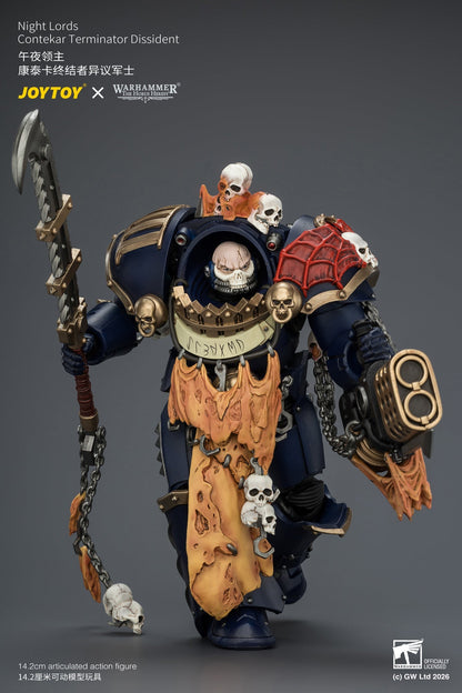 Night Lords Contekar Terminator Dissident & Contekar Terminator - "The Horus Heresy" Primarch-Warhammer 40k 1/18 Action Figure By JOYTOY