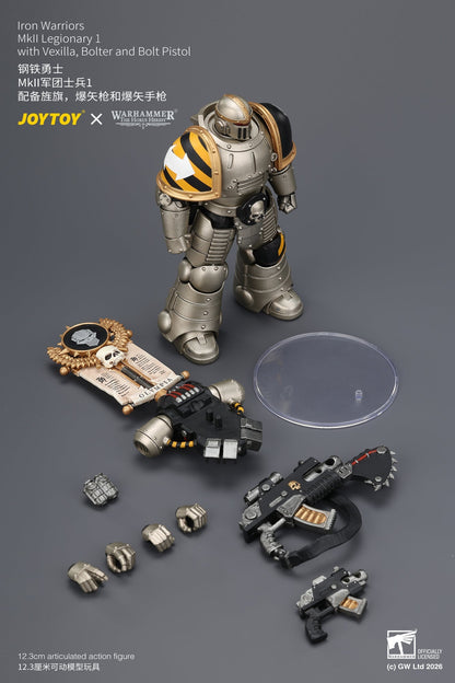 Iron Warriors Mkll Tactical Sergeant & Legionary - Primarch-Warhammer 40k 1/18 Action Figure By JOYTOY