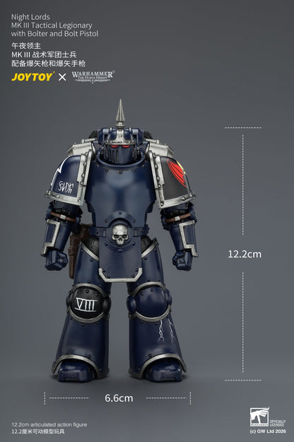 Night Lords MKVI Tactical Legionary & MK III Tactical Legionary - "The Horus Heresy" Primarch-Warhammer 40k 1/18 Action Figure By JOYTOY