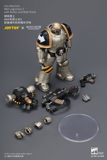 Iron Warriors Mkll Tactical Sergeant & Legionary - Primarch-Warhammer 40k 1/18 Action Figure By JOYTOY