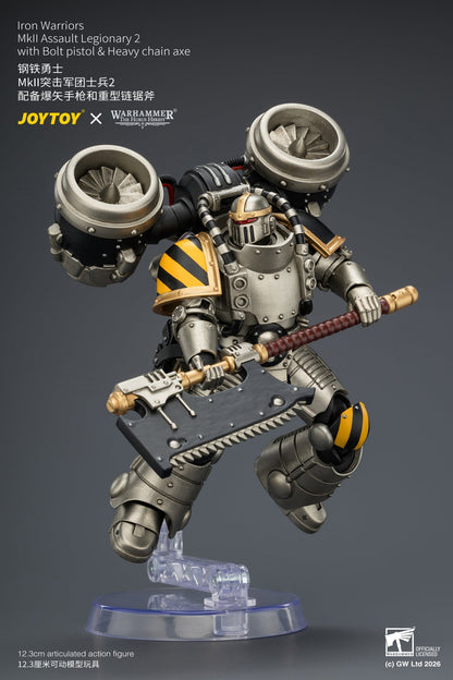 Iron Warriors MkII Assault Sergeant & Legionary - Primarch-Warhammer 40k 1/18 Action Figure By JOYTOY