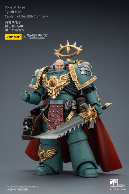Sons of Horus Tybalt Marr Captain of the 18th Company & Sons of Horus Siege Breaker- Warhammer "The Horus Heresy" Action Figure By JOYTOY
