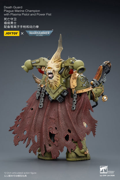 Death Guard Plague Marine Champion / Death Guard Plague Marine - "Warhammer 40k" 1/18 Action Figure By JOYTOY