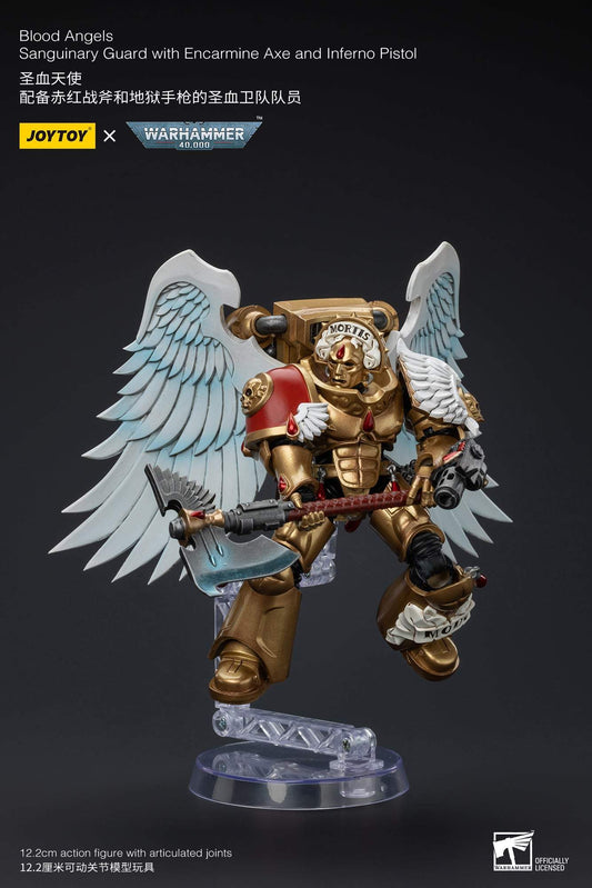 Blood Angels Sanguinary Guard with Encarmine Axe and Inferno Pistol - Warhammer 40K Action Figure By JOYTOY