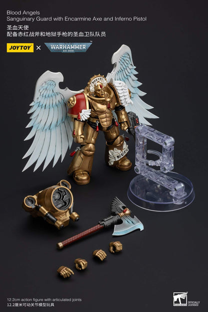 Blood Angels Sanguinary Guard with Encarmine Axe and Inferno Pistol - Warhammer 40K Action Figure By JOYTOY