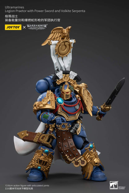 Ultramarines Legion Praetor with Power Sword and Volkite Serpenta - Warhammer "The Horus Heresy" Action Figure By JOYTOY