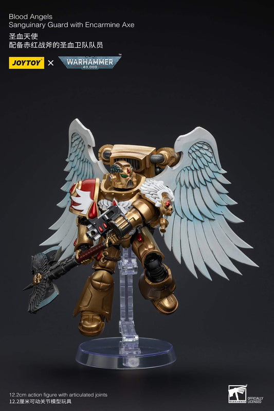 Blood Angels Sanguinary Guard with Encarmine Axe - Warhammer 40K Action Figure By JOYTOY