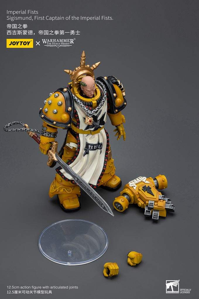 Imperial Fists Sigismund, First Captain of the Imperial Fists - Warhammer The Horus Heresy Action Figure By JOYTOY