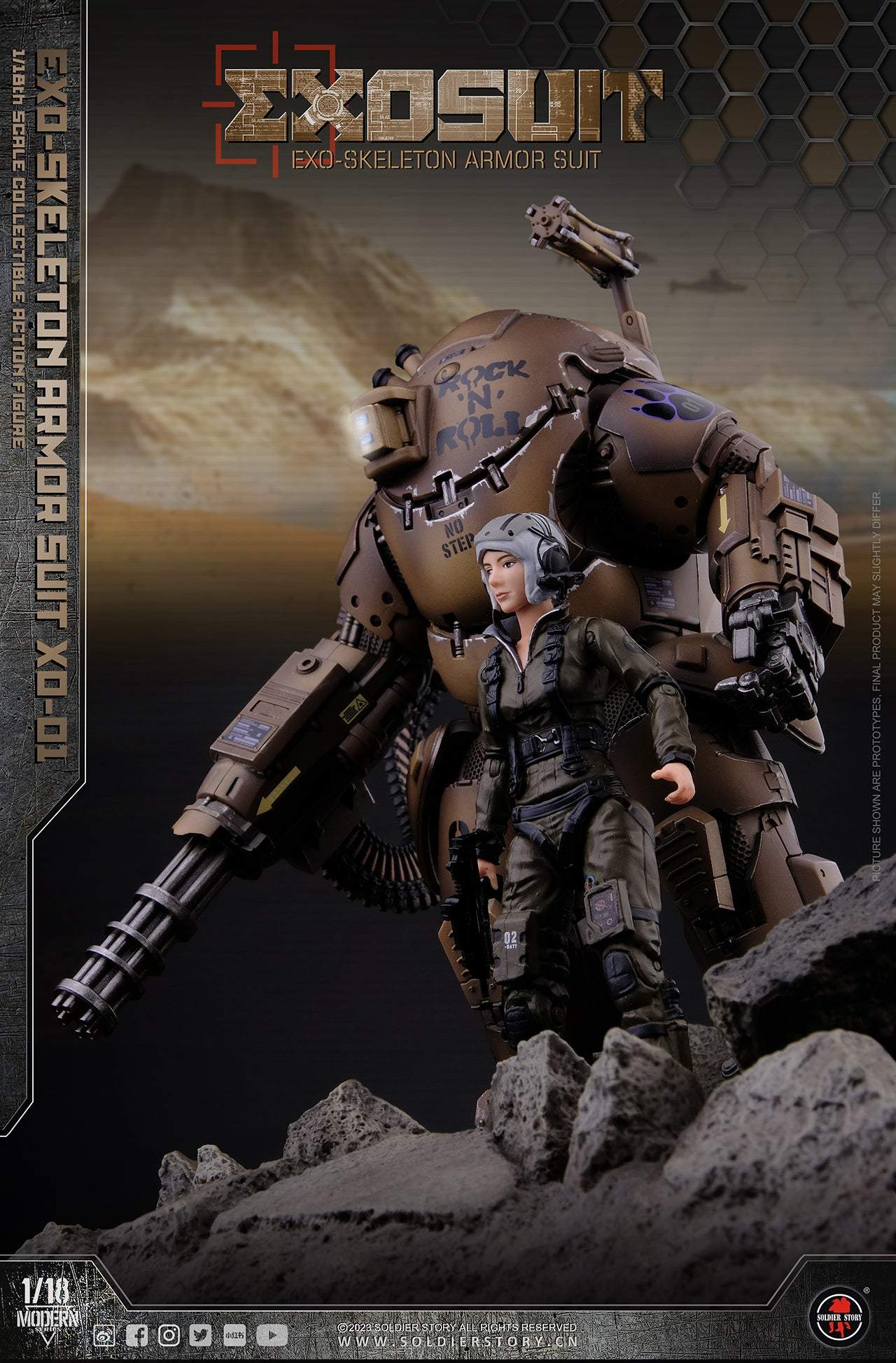 1/18 Scale EXO-Skeleton Armor Suit XO-01   (Re-run Pre-order) - Soldier Story