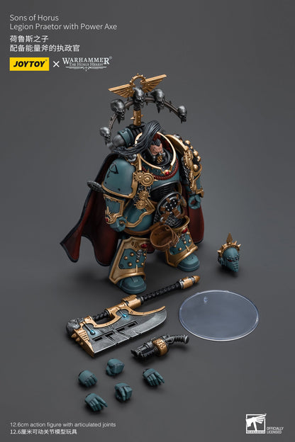 Sons of Horus Legion Praetor with Power Axe - Warhammer 40K Action Figure By JOYTOY