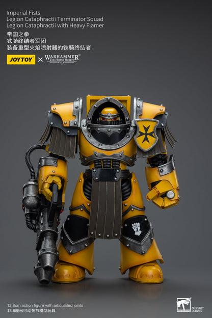 Imperial Fists Legion Cataphractii Terminator Squad Legion Cataphractii with Heavy Flamer -  Warhammer 40K Action Figure By JOYTOY