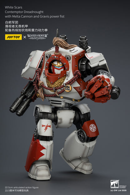 White Scars Qin Xa & Hibou Khan &Contemptor Dreadnought-Warhammer 40k 1/18 Action Figure By JOYTOY