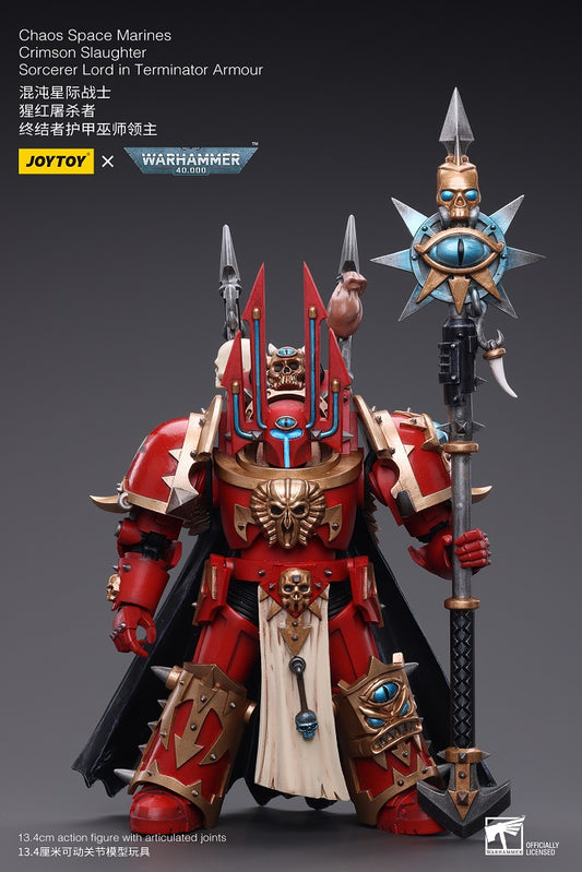 Chaos Space Marines Crimson Slaughter Sorcerer Lord in Terminator Armour