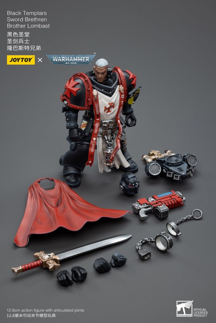 (RE-RUN) 1/18 JoyToy Warhammer 40k Black Templars Sword Brethren Brother Lombast